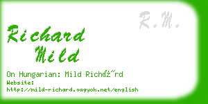 richard mild business card